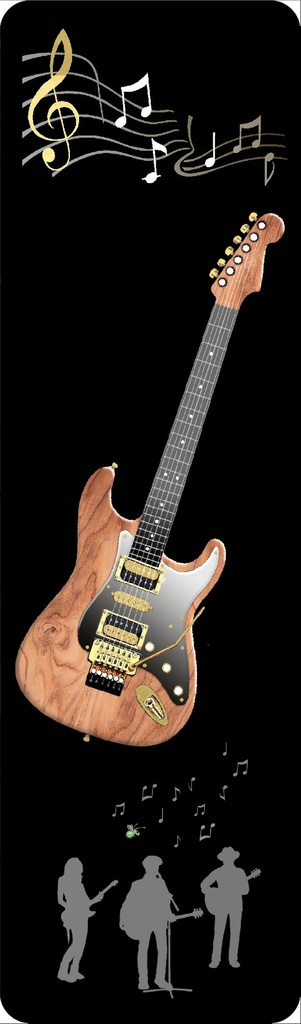 MARQUE PAGES M172 - BUG ART JEWELS GUITARE