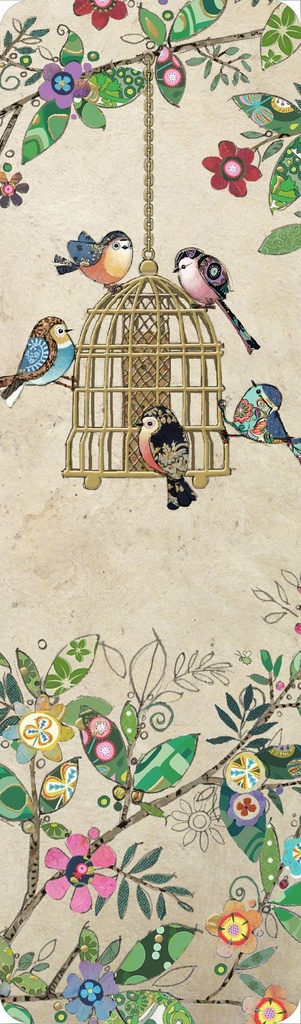 MARQUE PAGES BUG ART CAGE A OISEAUX