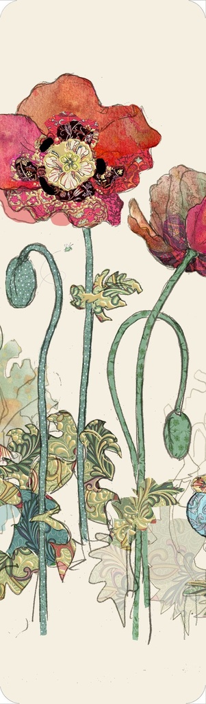 MARQUE PAGES COQUELICOT ROUGE FONCE