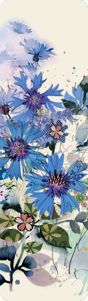 MARQUE PAGES FLEUR BLEUE