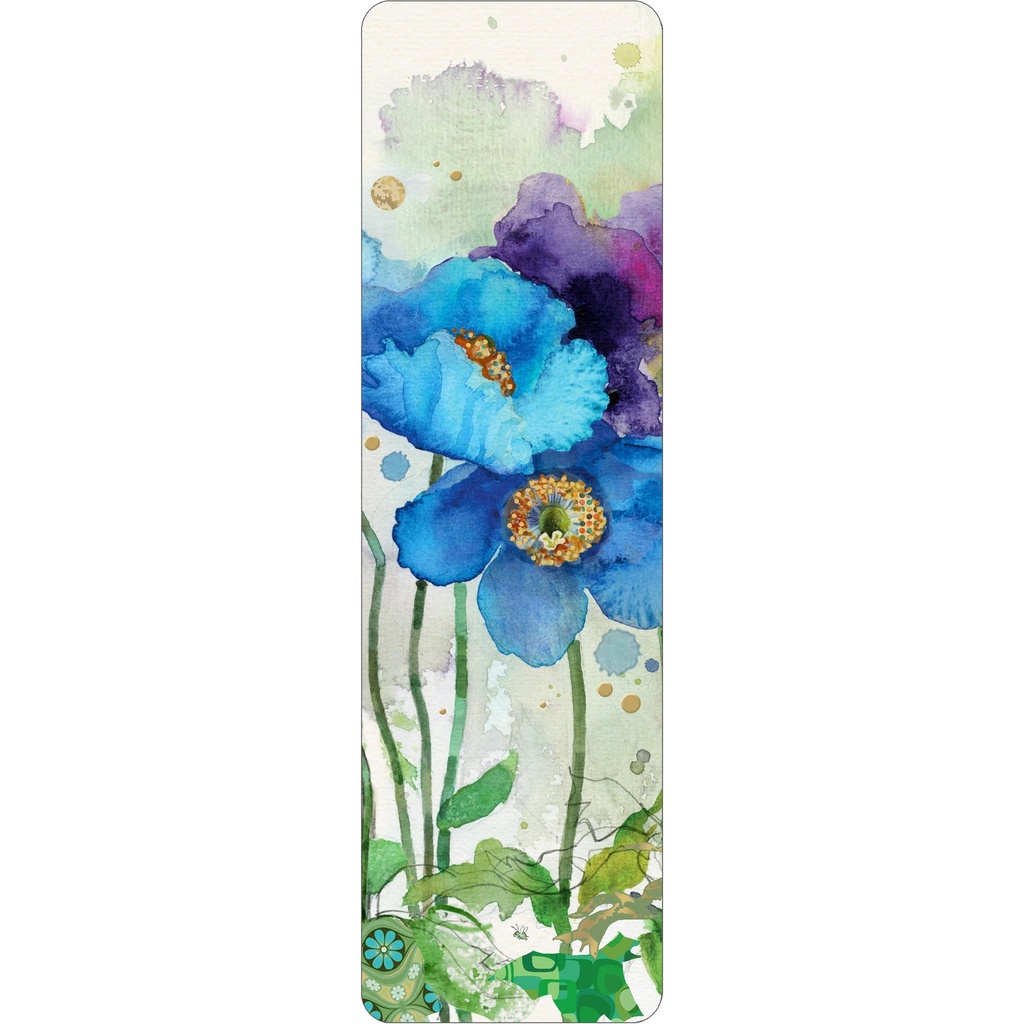 MARQUE PAGES B052 - BUG ART FLEURS BLEUES