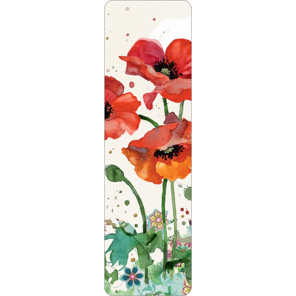 MARQUE PAGES B048 - BUG ART COQUELICOTS ROUGE