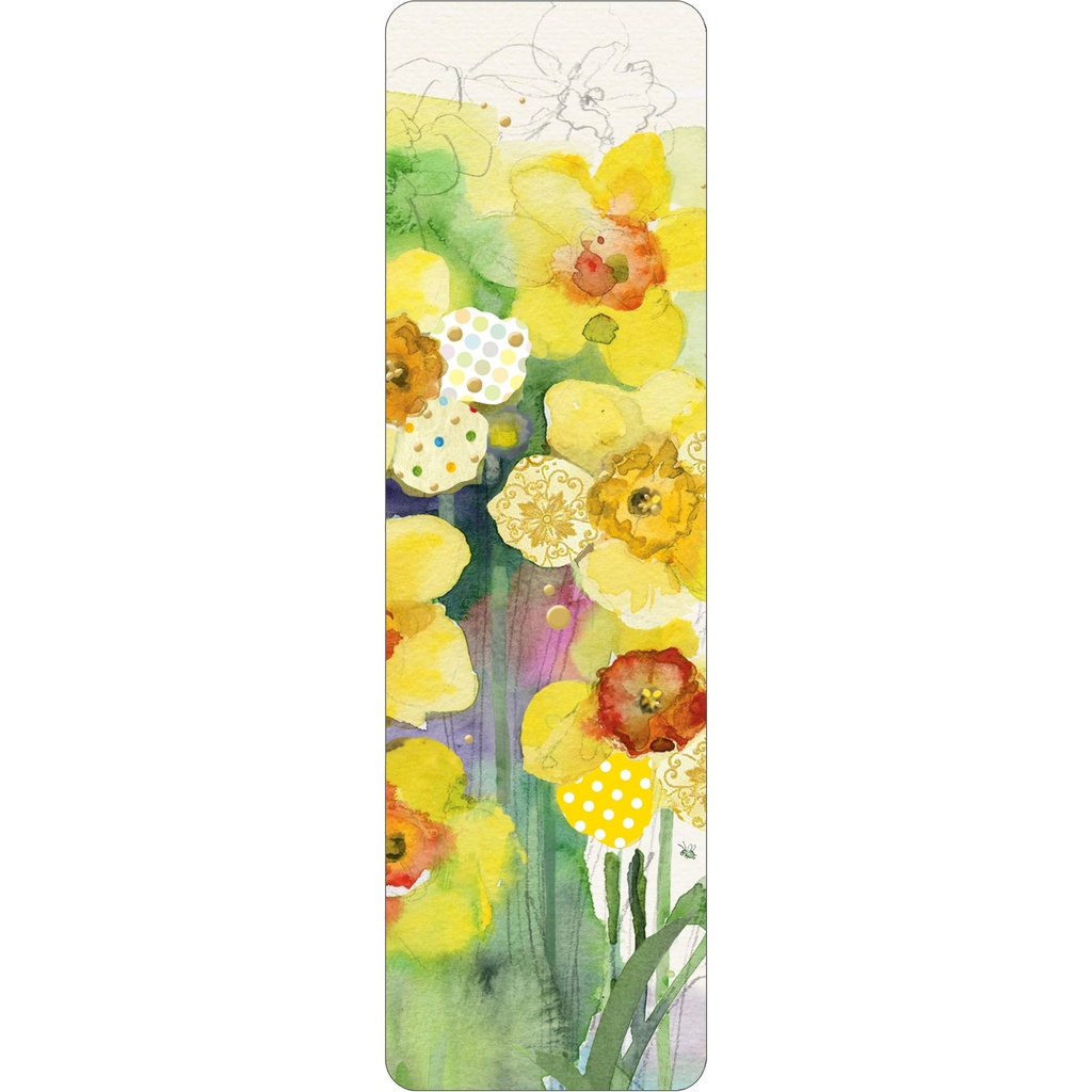 MARQUE PAGES B047 - BUG ART FLEURS JAUNES