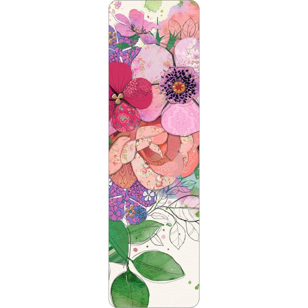 MARQUE PAGES B055 - BUG ART FLEUR ROSE