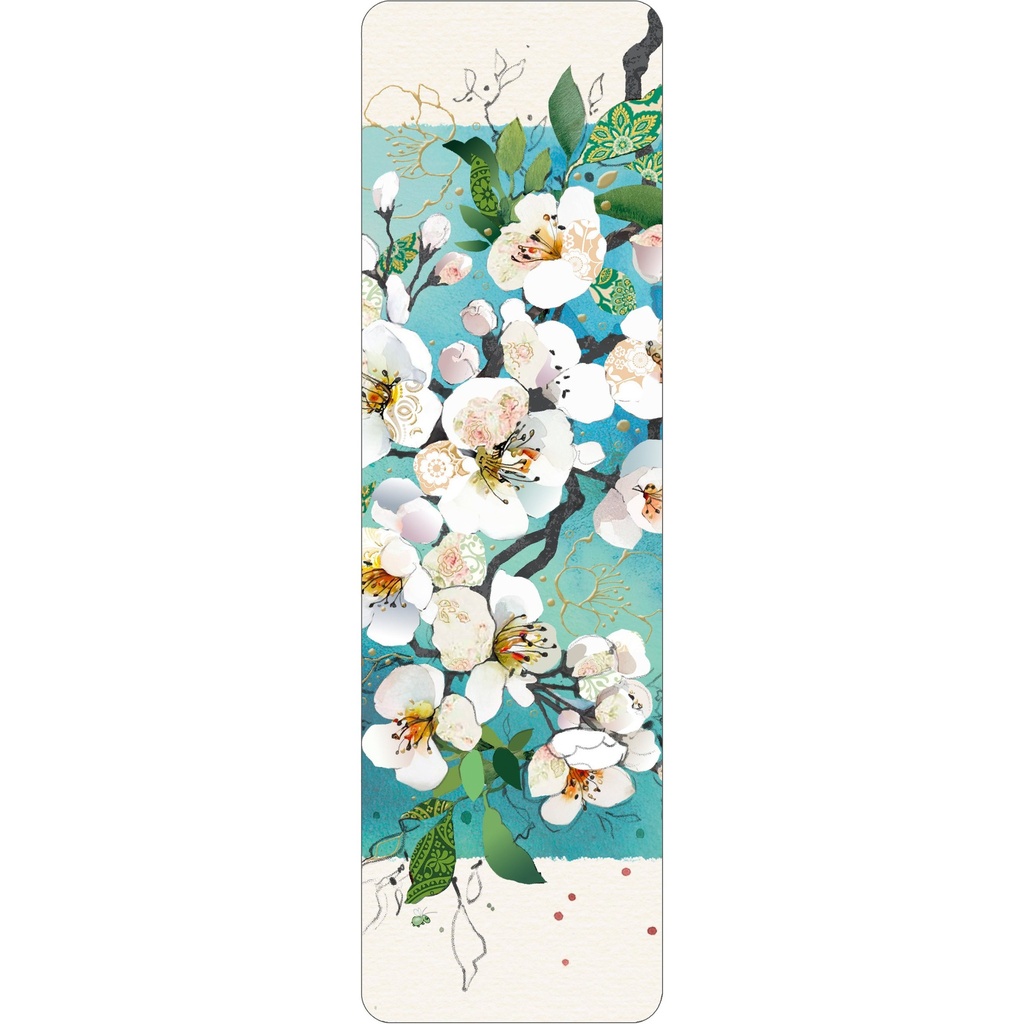 MARQUE PAGES B058 - BUG ART CERISIER BLANC