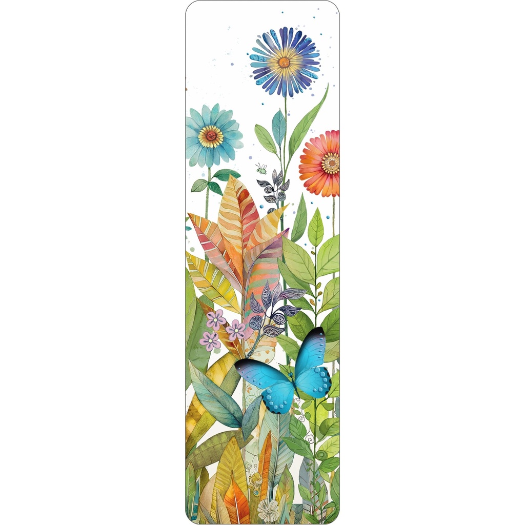 MARQUE PAGES P004 - BUG ART PORTFOLIO FLEURS PAPILLONS