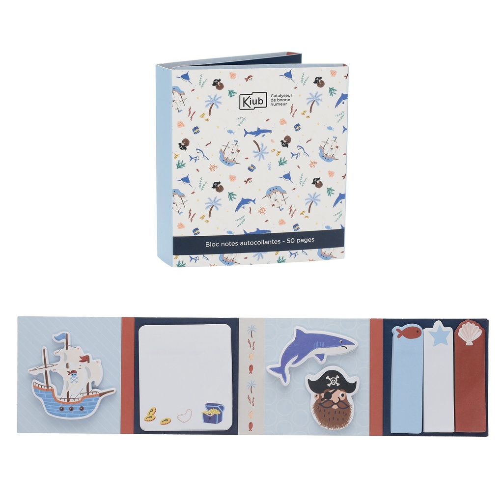 BLOC STICKY NOTE LES PETITS KIUB PIRATE