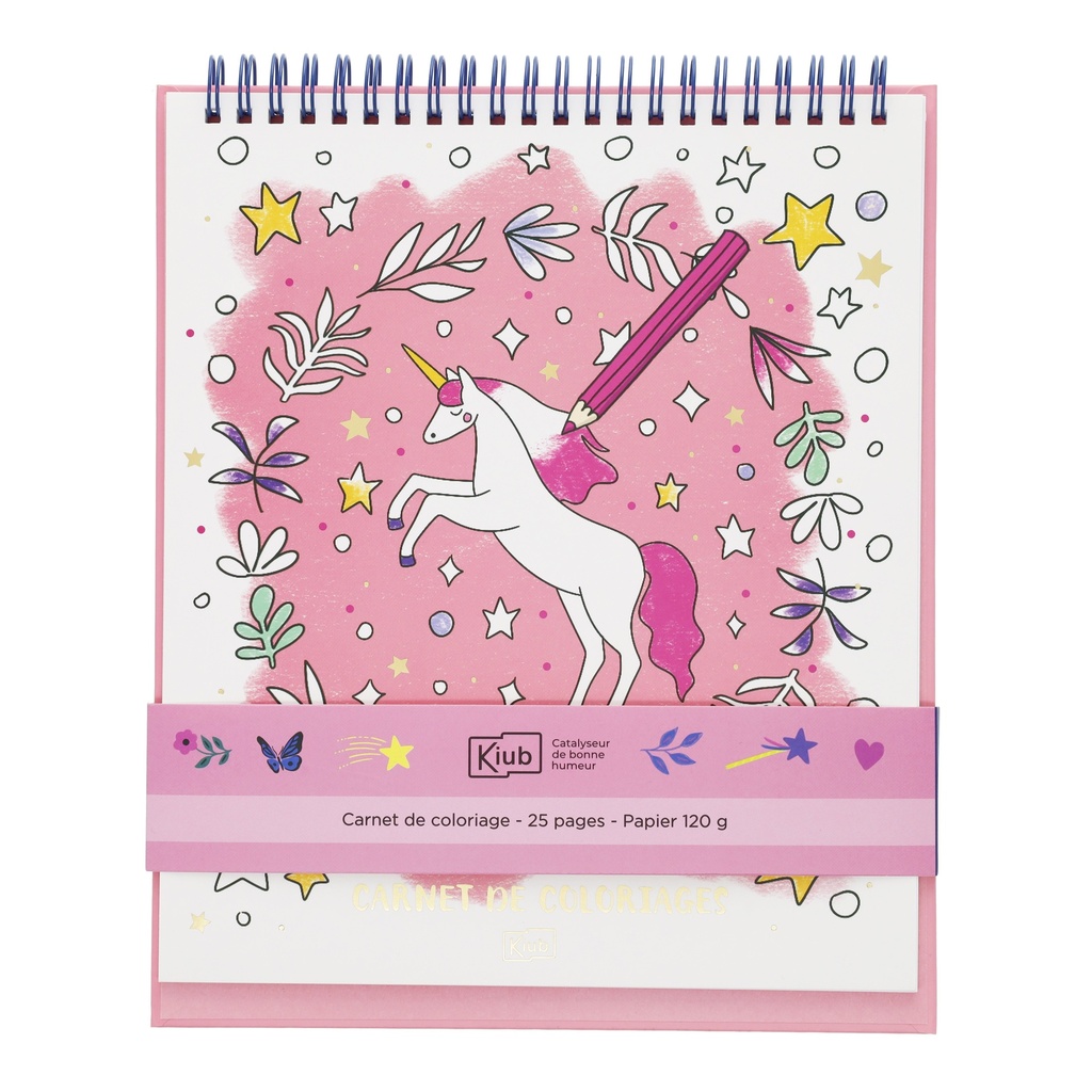 CARNET DE COLORIAGE 25 P LES PETITS KIUB LICORNE