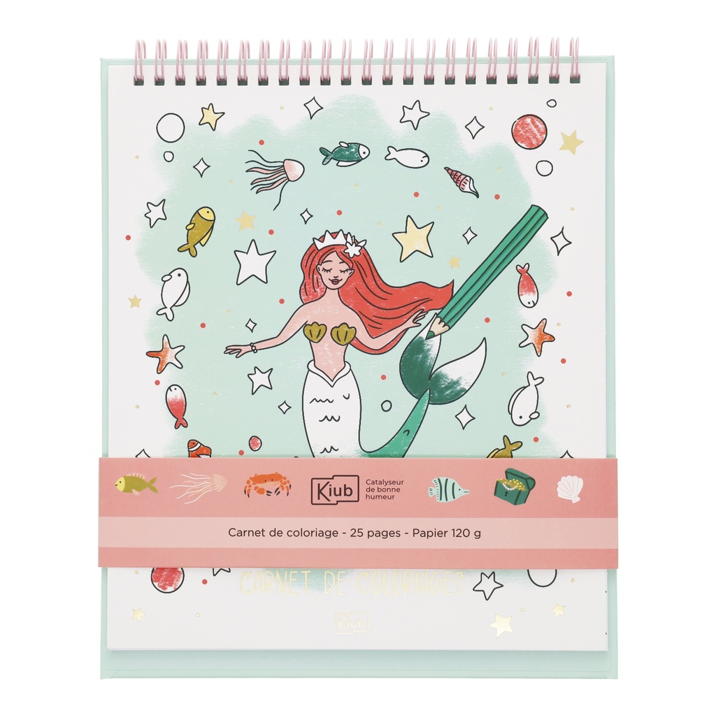 CARNET DE COLORIAGE 25 P LES PETITS KIUB SIRENE