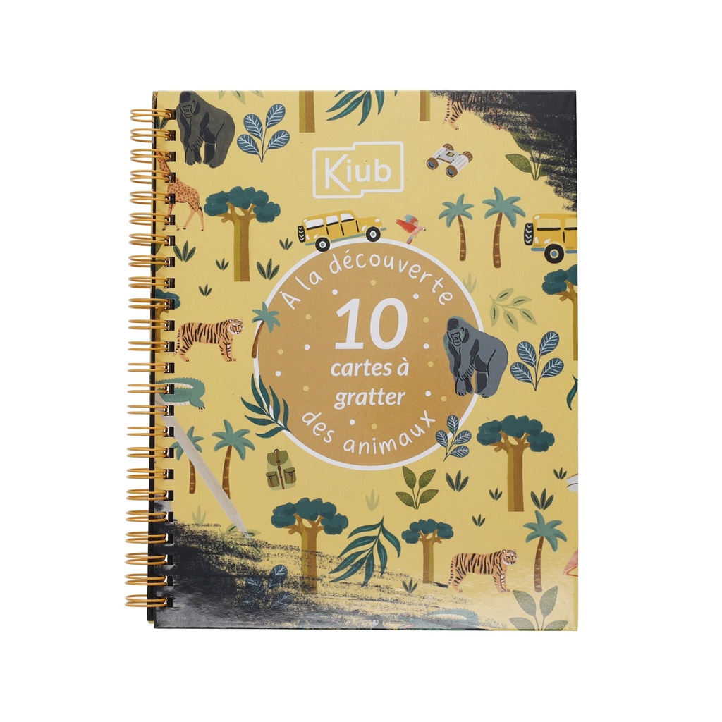 CARNET CARTES A GRATTER ANIMAUX