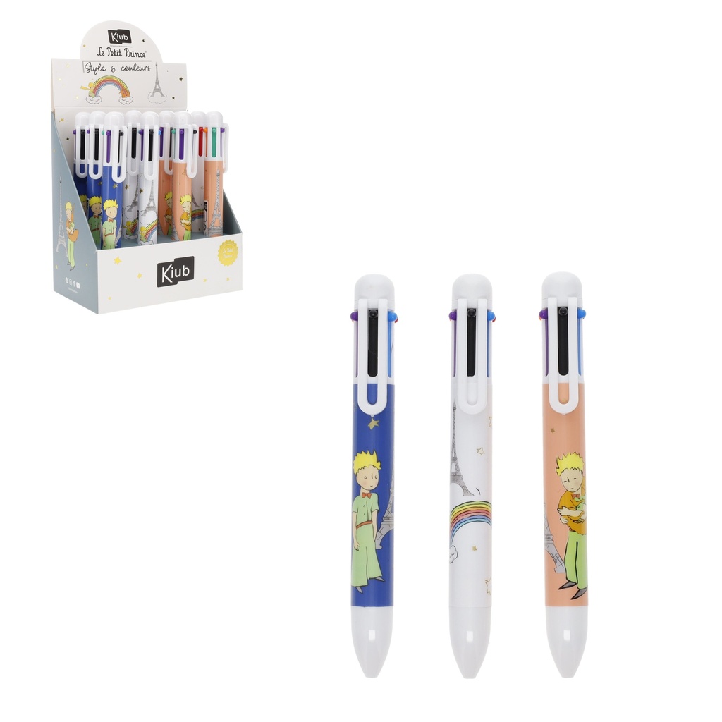 STYLO 6 COULEURS EN DISPLAY LPP PARIS ASSORTIS