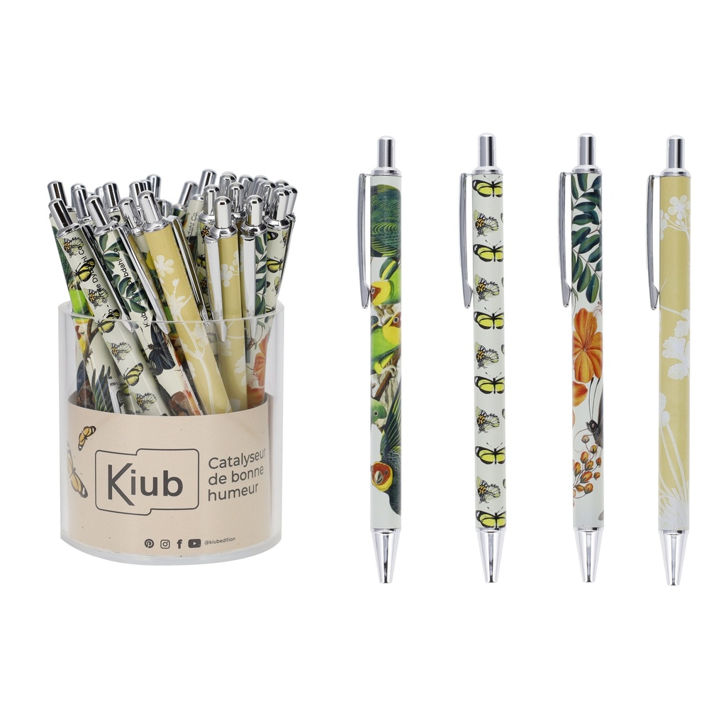 STYLO METAL CLIP ENCYCLOPEDIA JAUNE ASSORTIS