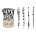 STYLO METAL CLIP ENCYCLOPEDIA VERT ASSORTIS