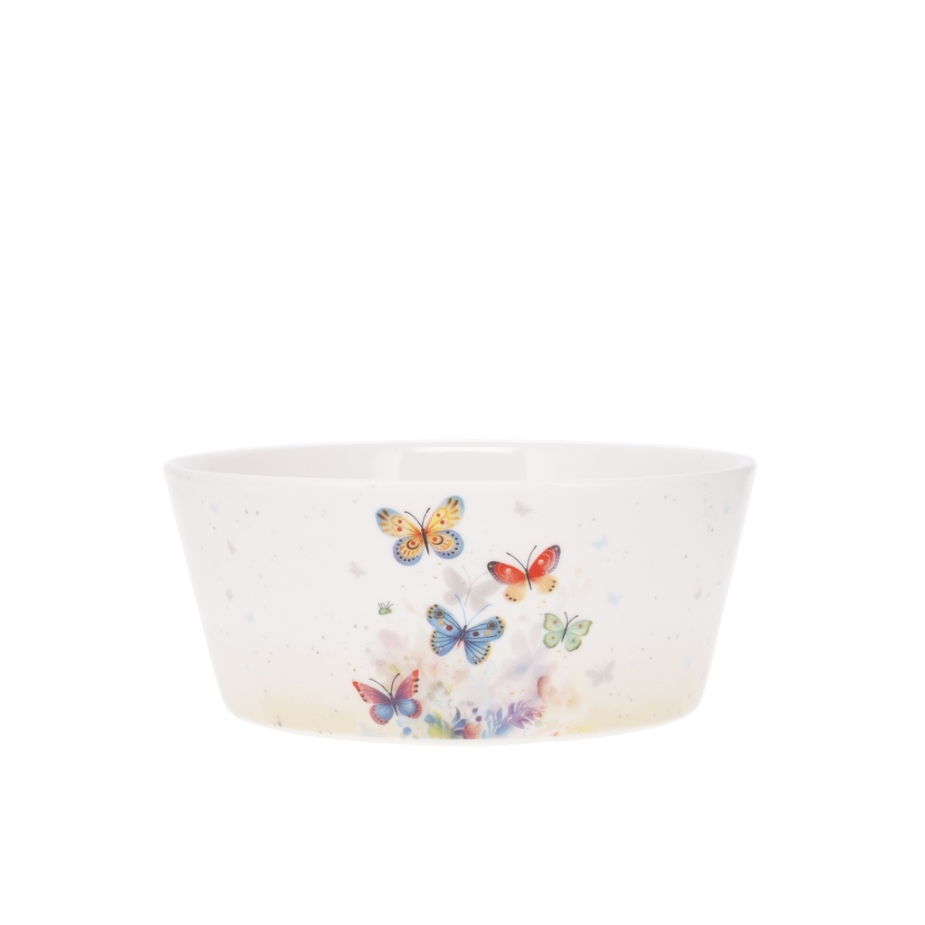 BOL CONIQUE 15 CM EN PORCELAINE PORTFOLIO PAPILLONS