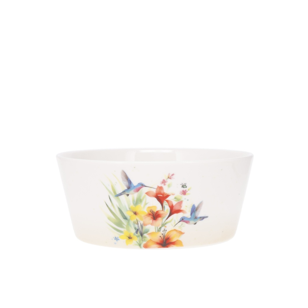 BOL CONIQUE 15 CM EN PORCELAINE PORTFOLIO COLIBRIS