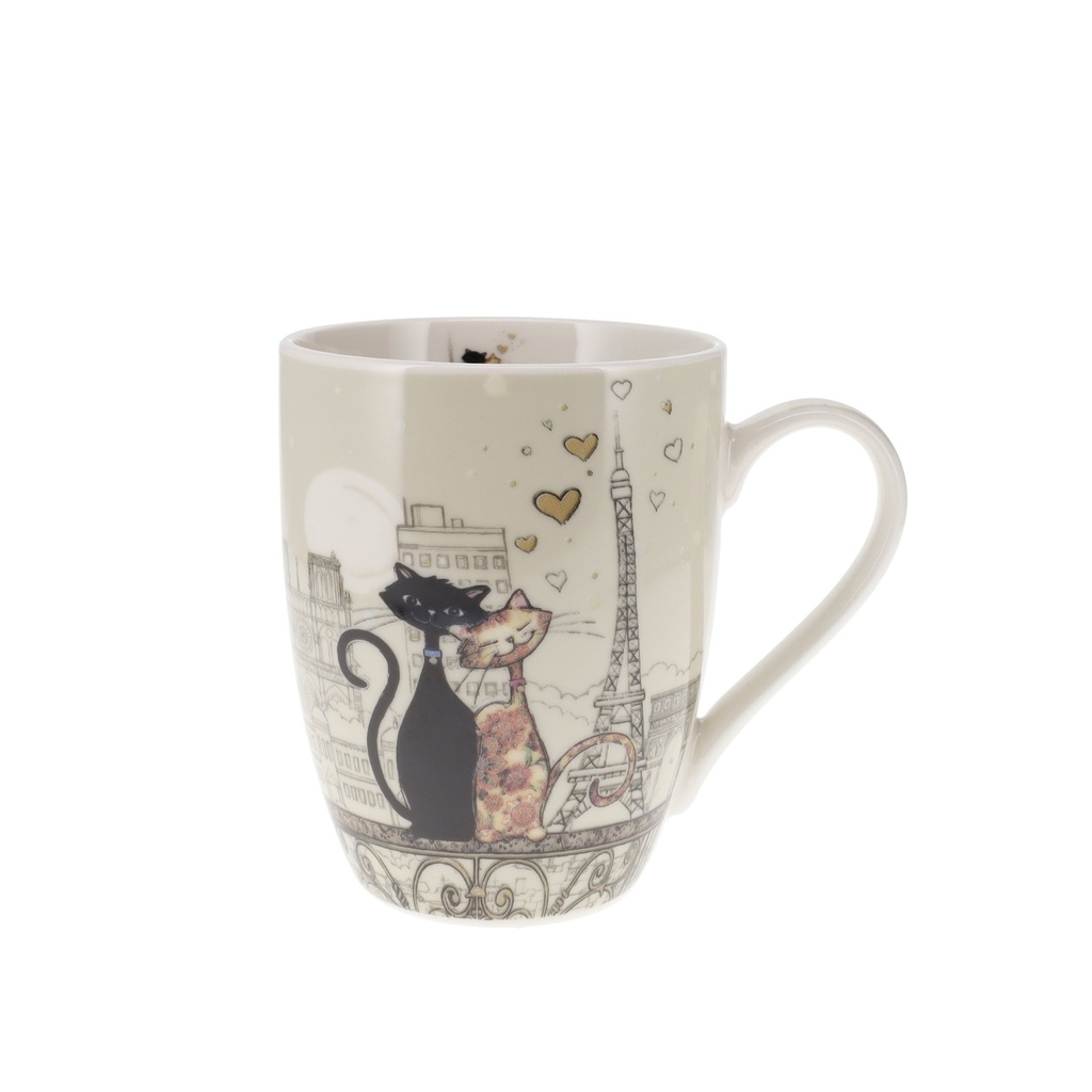 MUG ARRONDI 340 ML + BOITE OUVERTE BUG ART PARIS AMOUREUX