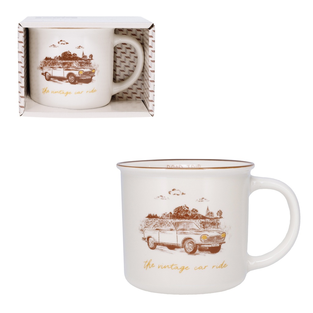 MUG TIMBALE 355 ML + BOITE OUVERTE ROAD TRIP AUTO