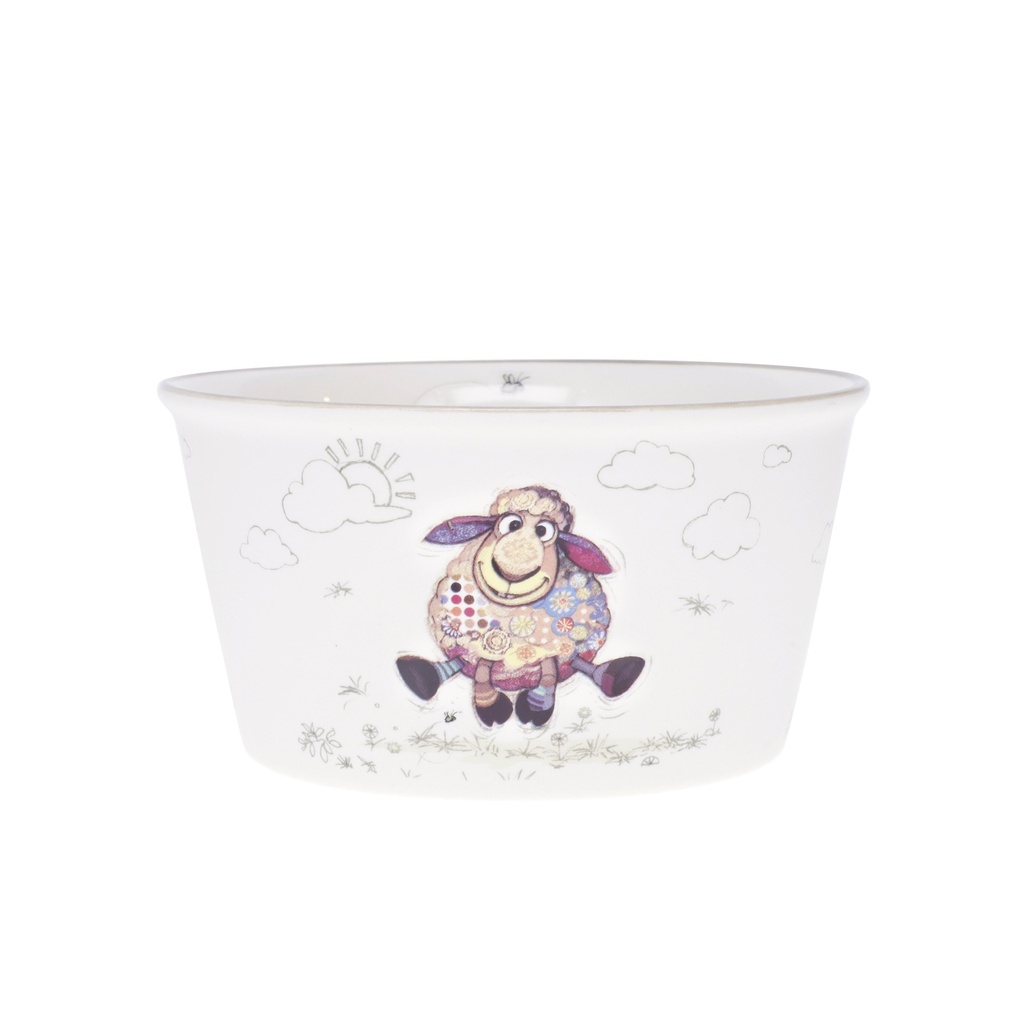 BOL TIMBALE 12,5 CM EN PORCELAINE KOOK MOUTON