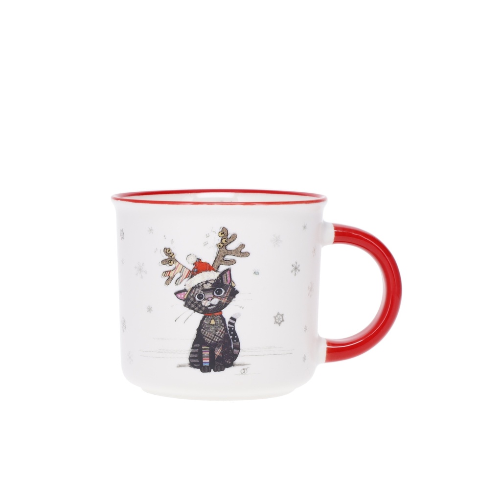 MUG TIMBALE EXPRESSO 125 ML KOOKS NOEL CHAT NOIR