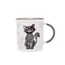 MUG TIMBALE DROIT M 320 ML KOOK CHAT NOIR