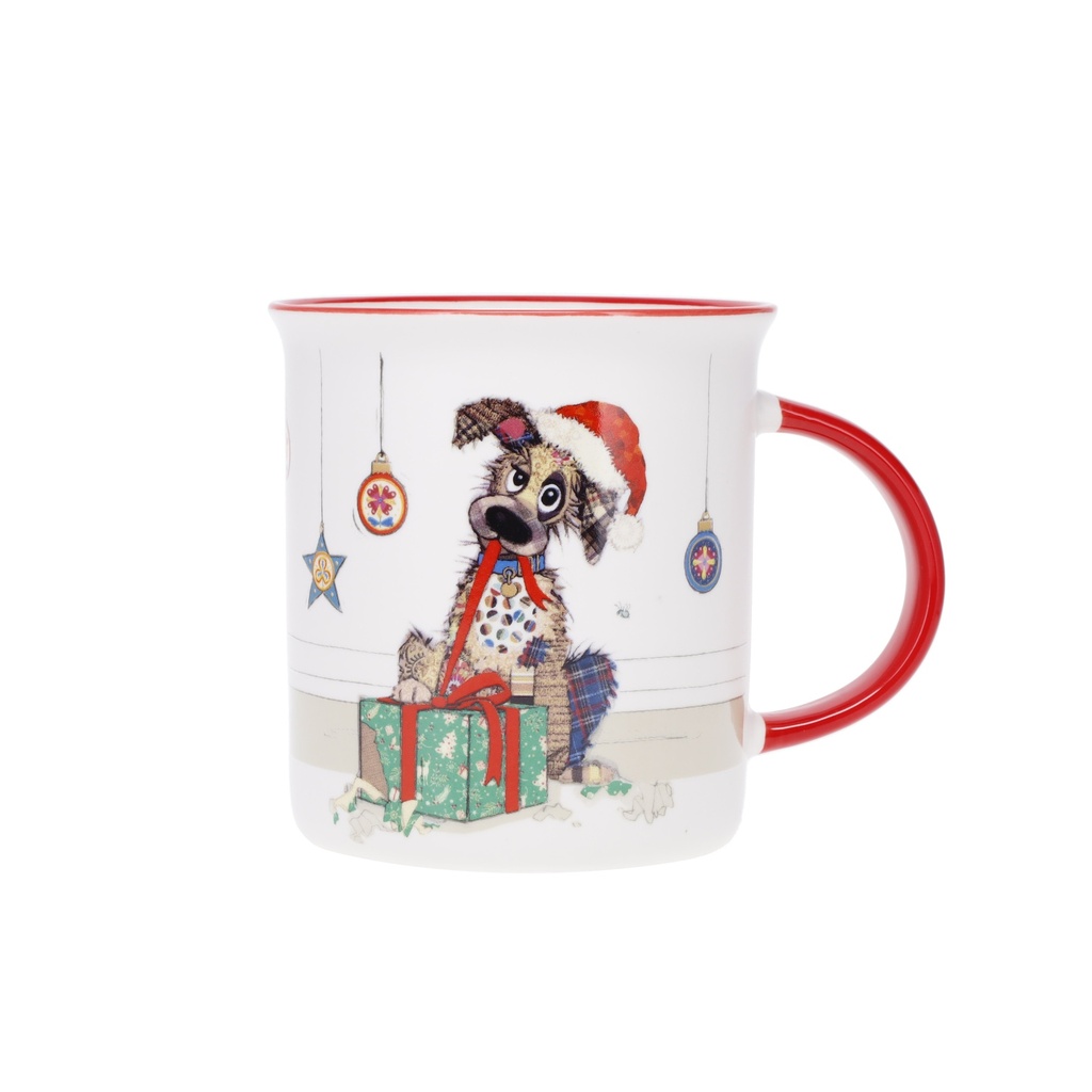 MUG TIMBALE DROIT M 320 ML KOOKS NOEL CHIEN