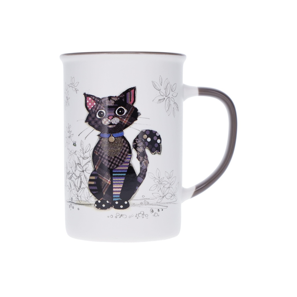 MUG TIMBALE DROIT L 360 ML KOOK CHAT NOIR