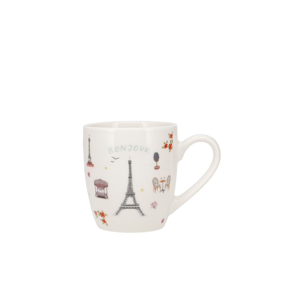 MUG ARRONDI EXPRESSO + BOITE PARIS JE T ADORE BONJOUR