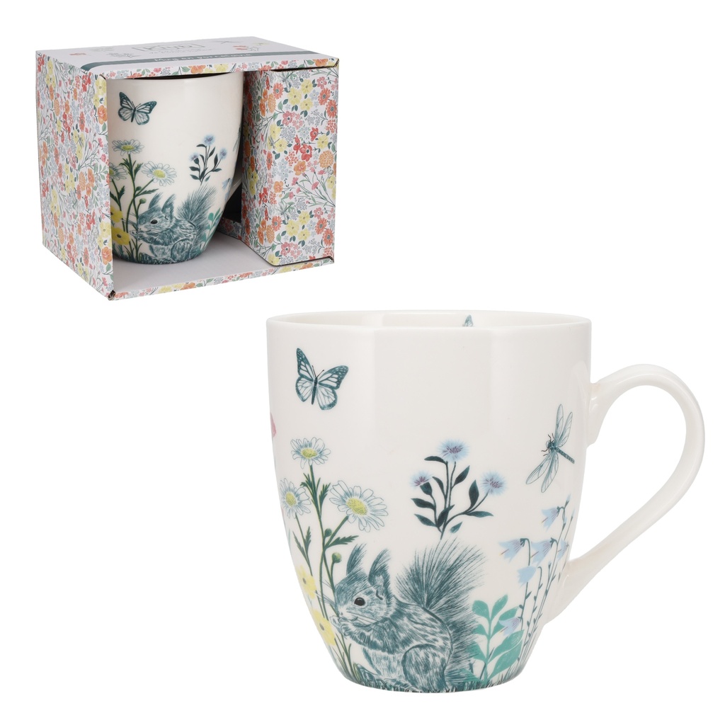 MUG XL ARRONDI EN PORCELAINE 500 ML + BOITE OUVERTE JARDIN DES MERVEILLES