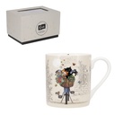 MUG DROIT 280 ML PORCELAINE + BOITE CADEAU BUG ART CHATS VELO
