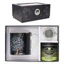 COFFRET MUG XL 425 ML + BOULE + THE VRAC 30 GR JEWELS ARBRE PAPILLONS