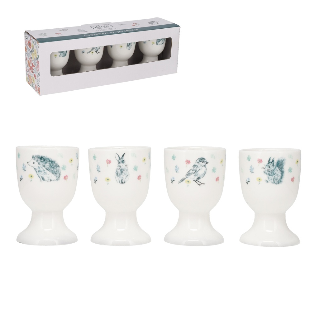 LOT DE 4 COQUETIERS + BOITE JARDIN DES MERVEILLES