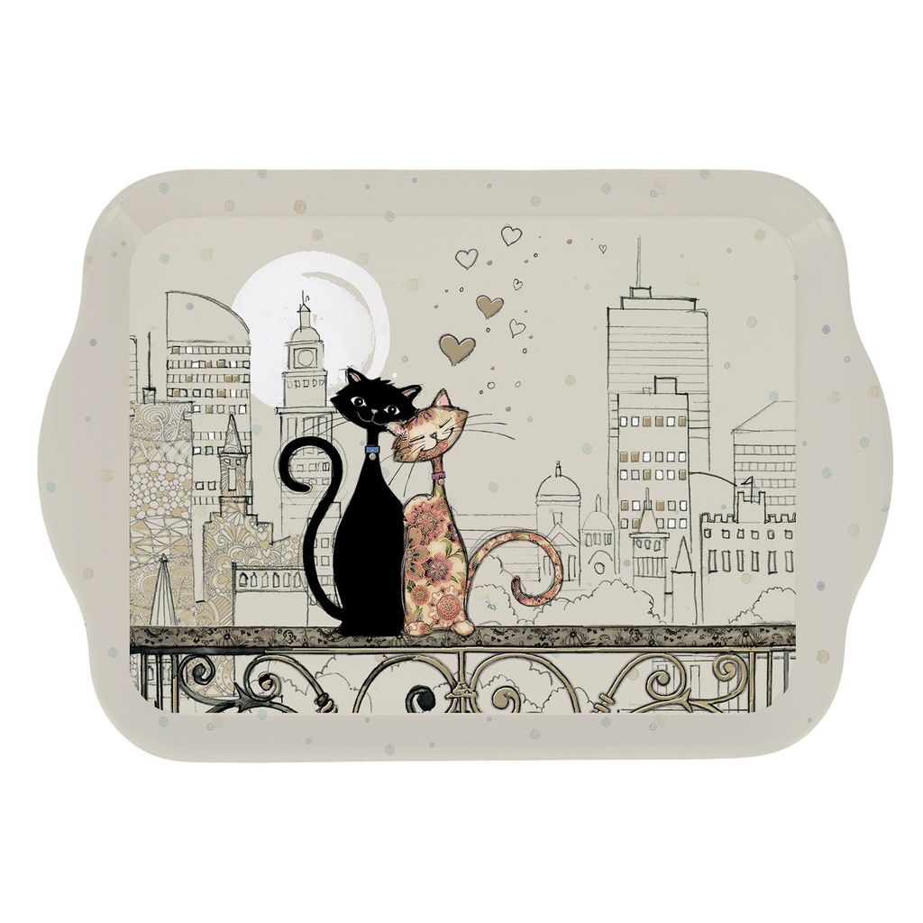 PLATEAU MELAMINE PM BUG ART CHATS AMOUREUX SKYLINE