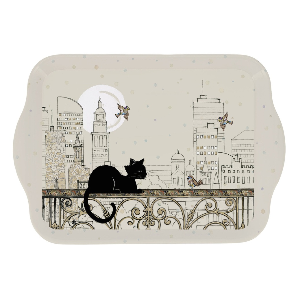 PLATEAU MELAMINE PM BUG ART CHAT OISEAU SKYLINE