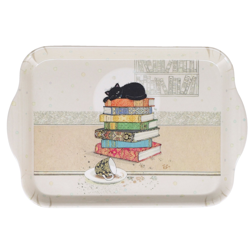 PLATEAU MELAMINE PM BUG ART CHATON LIVRES