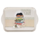 PLATEAU MELAMINE PM BUG ART CHATON LIVRES