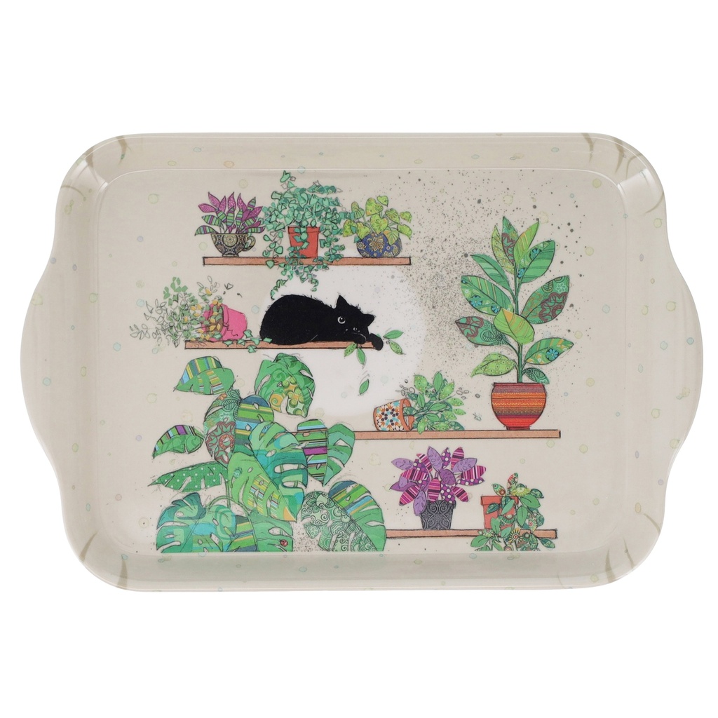PLATEAU MELAMINE PM BUG ART CHATON PLANTES