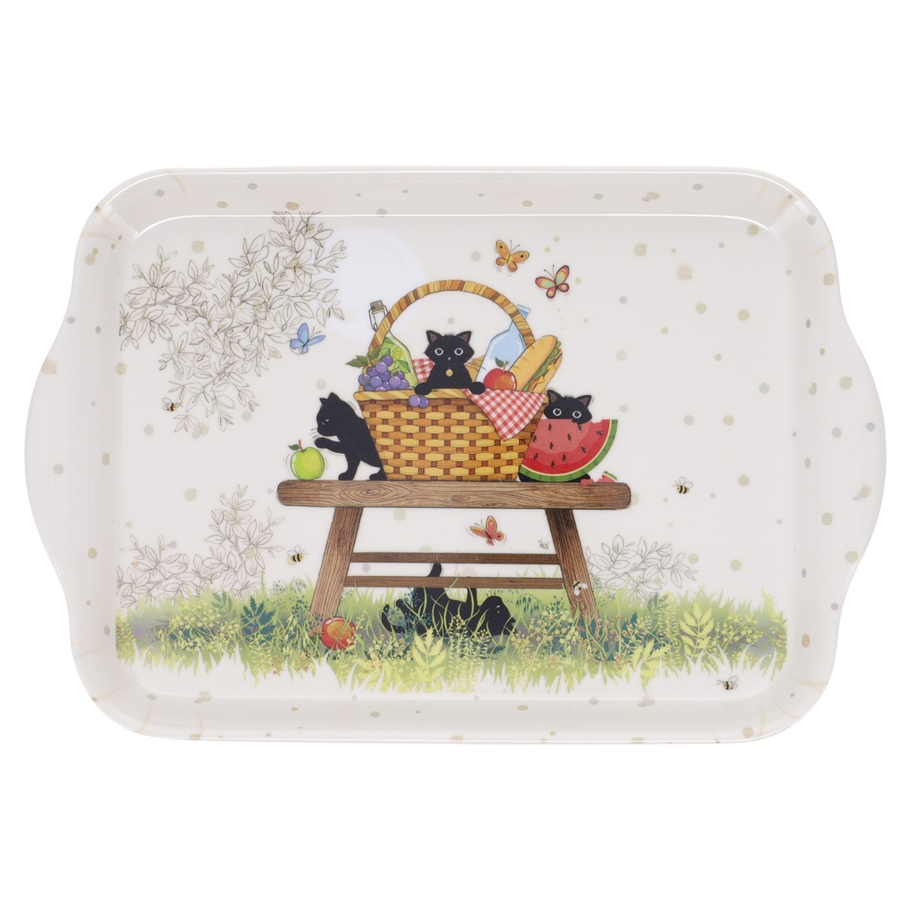 PLATEAU MELAMINE PM BUG ART CHATONS PIC NIC