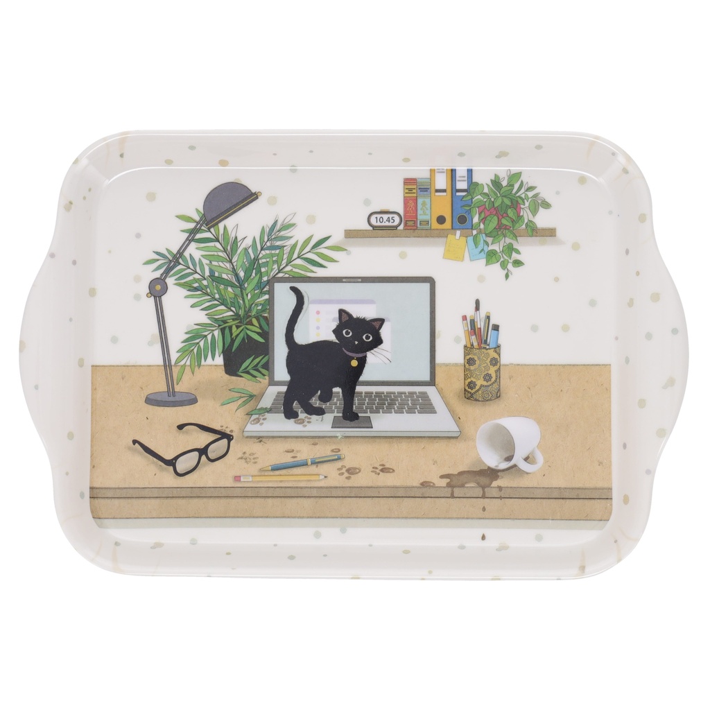 PLATEAU MELAMINE PM BUG ART CHATON ORDI