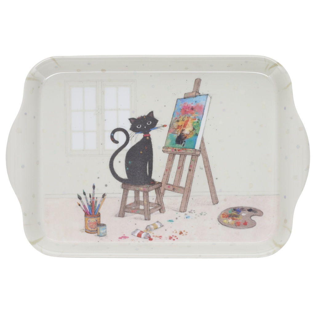PLATEAU MELAMINE PM BUG ART CHAT PEINTRE