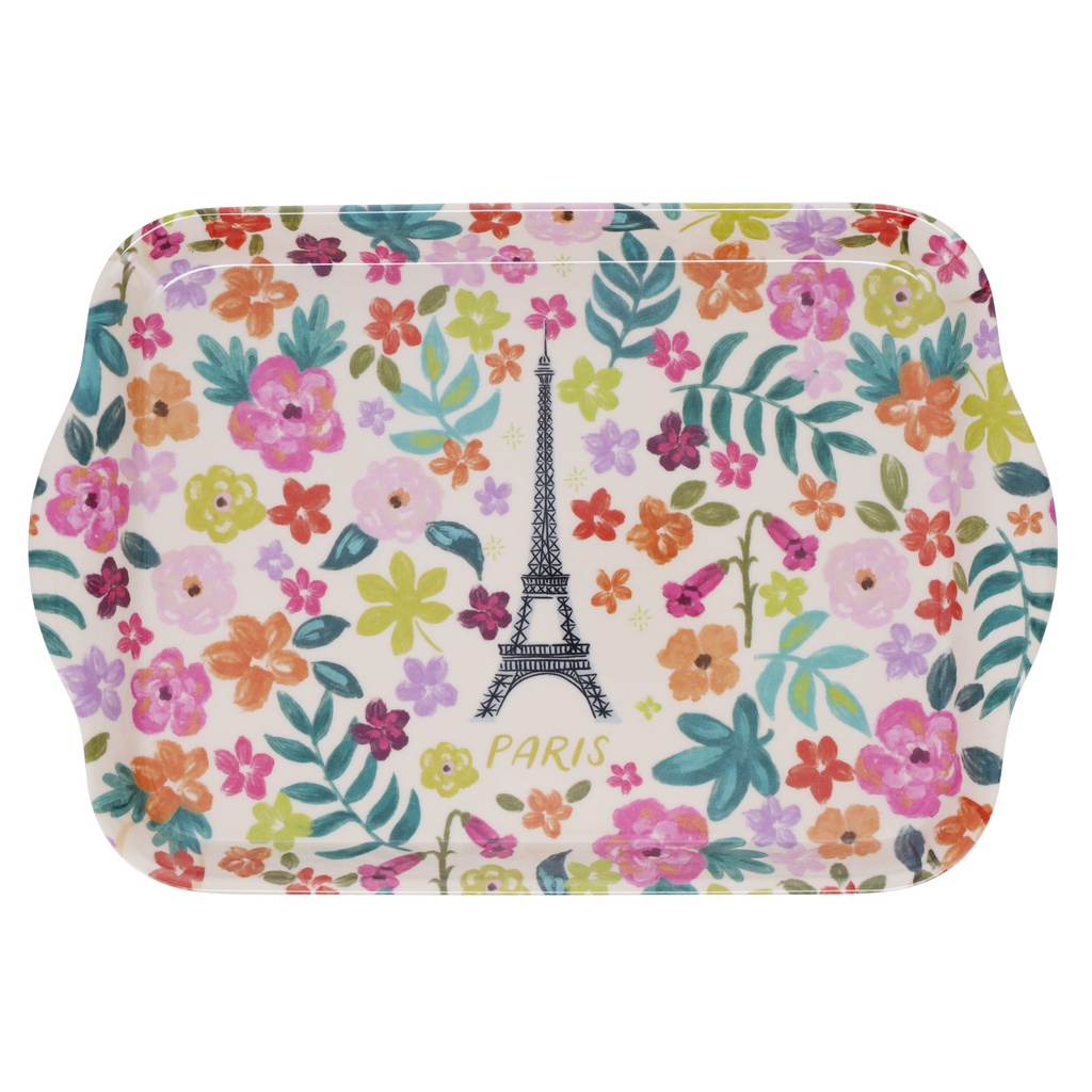 PLATEAU MELAMINE PM PARIS JE T ADORE FLEURS