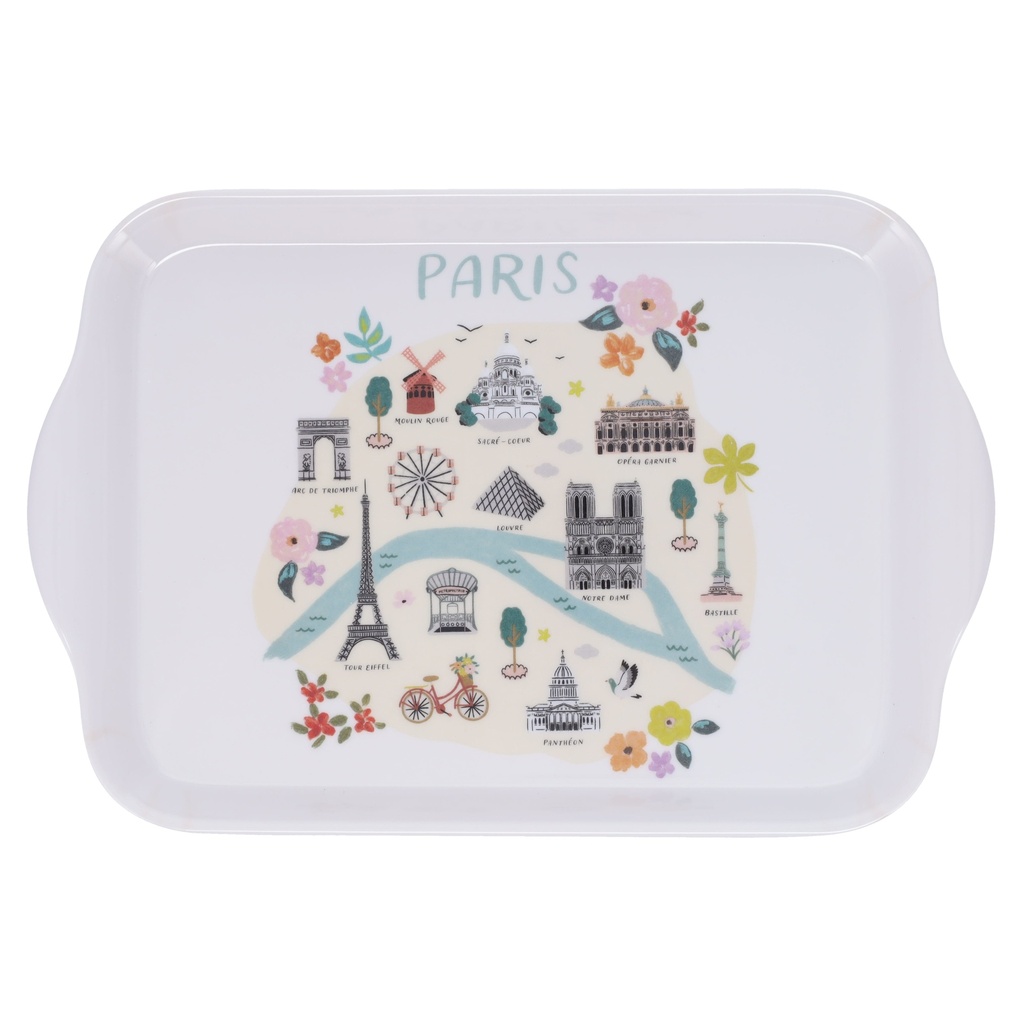 PLATEAU MELAMINE PM PARIS JE T ADORE PLANS