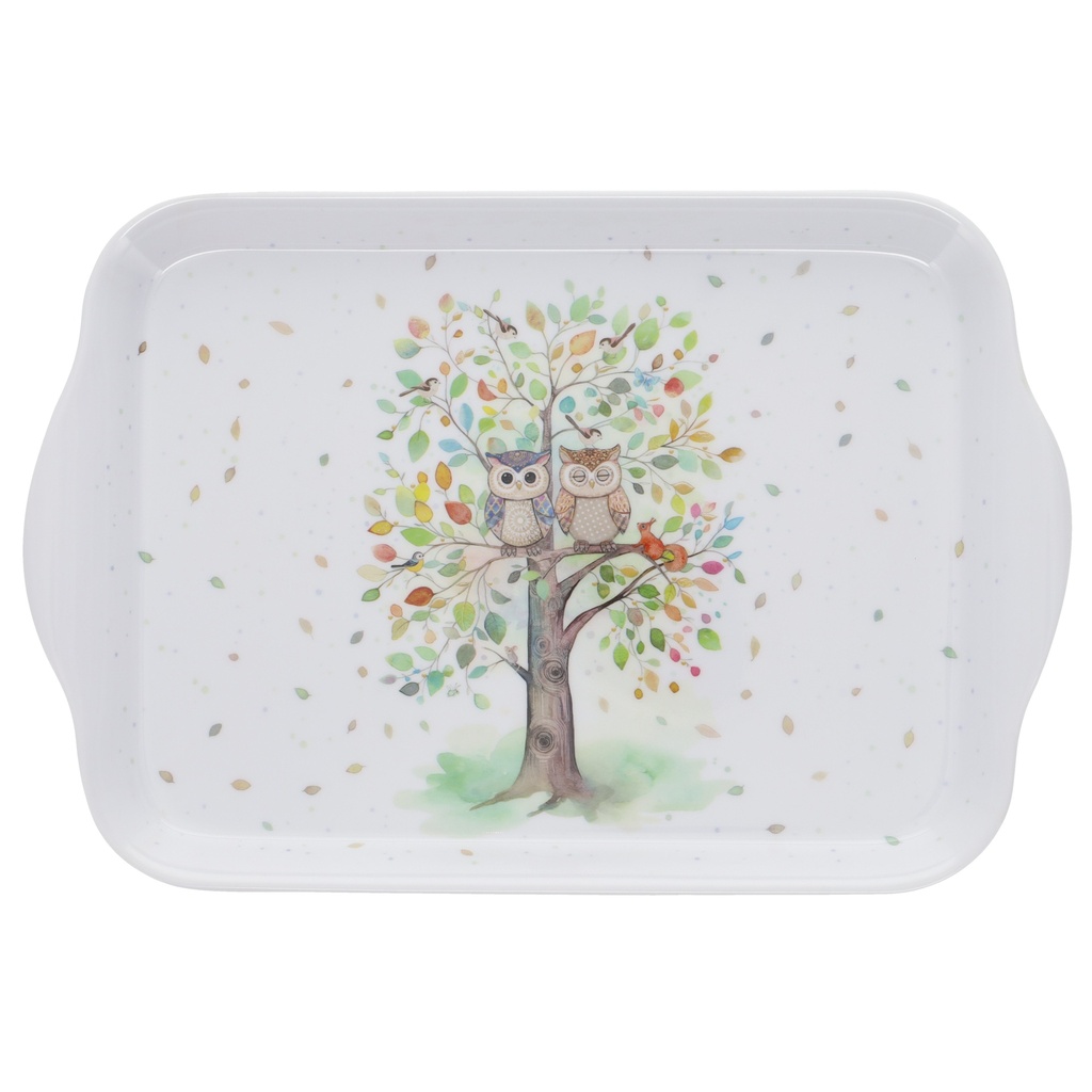 PLATEAU MELAMINE PM PORTFOLIO ARBRE CHOUETTES