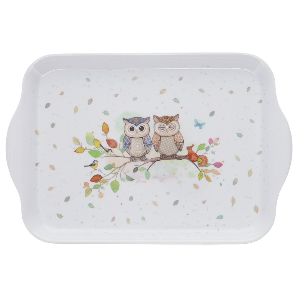 PLATEAU MELAMINE PM PORTFOLIO COUPLE DE CHOUETTES