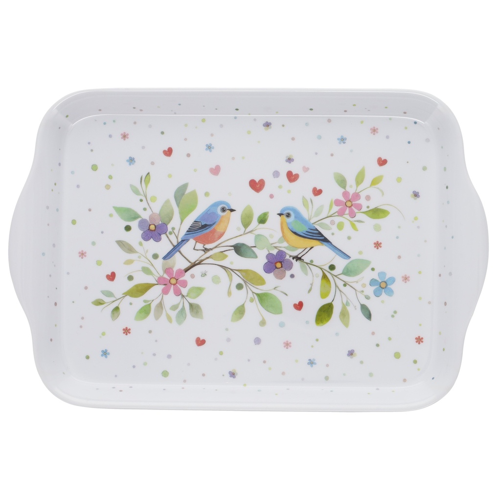 PLATEAU MELAMINE PM PORTFOLIO COUPLE D OISEAUX