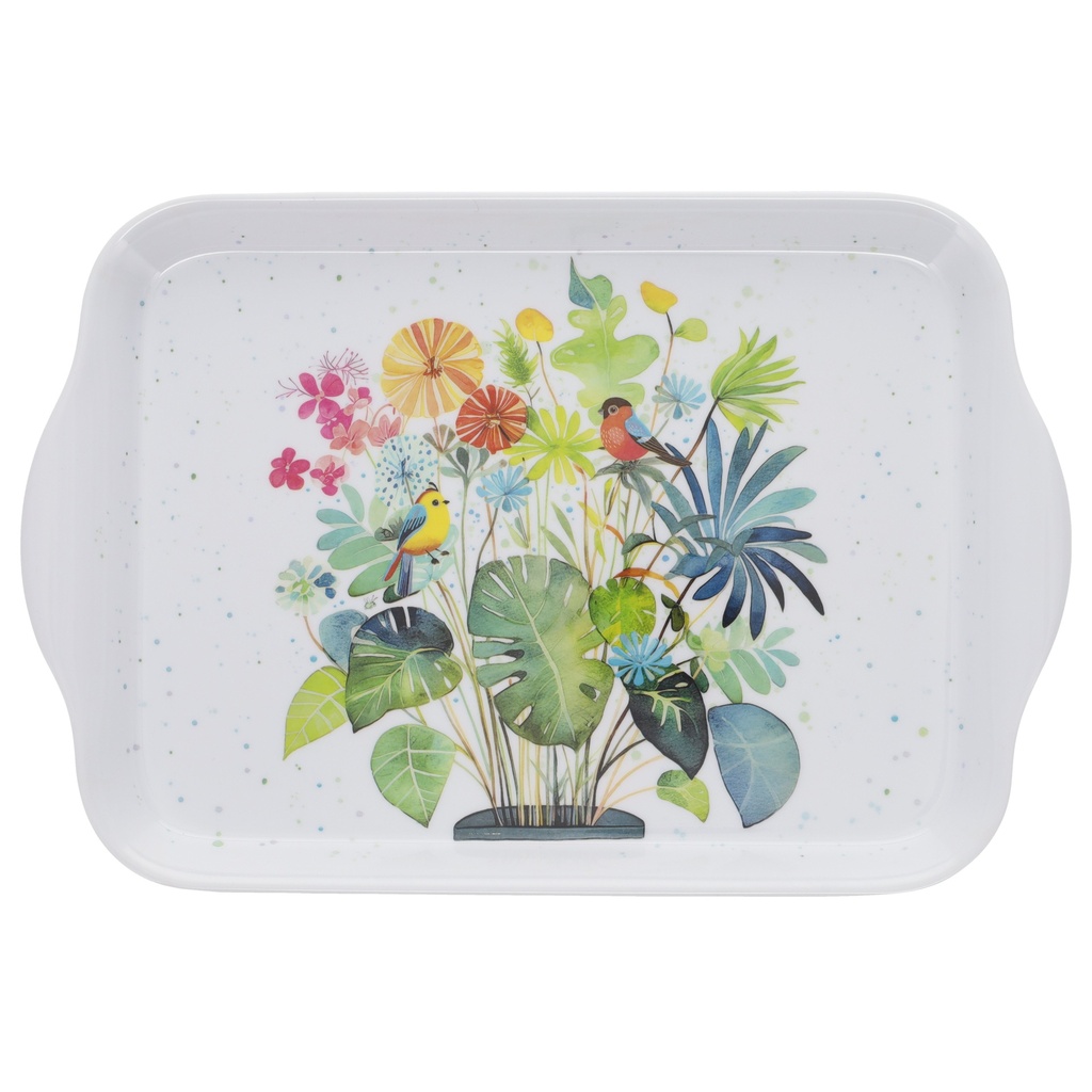 PLATEAU MELAMINE PM PORTFOLIO OISEAUX PLANTE
