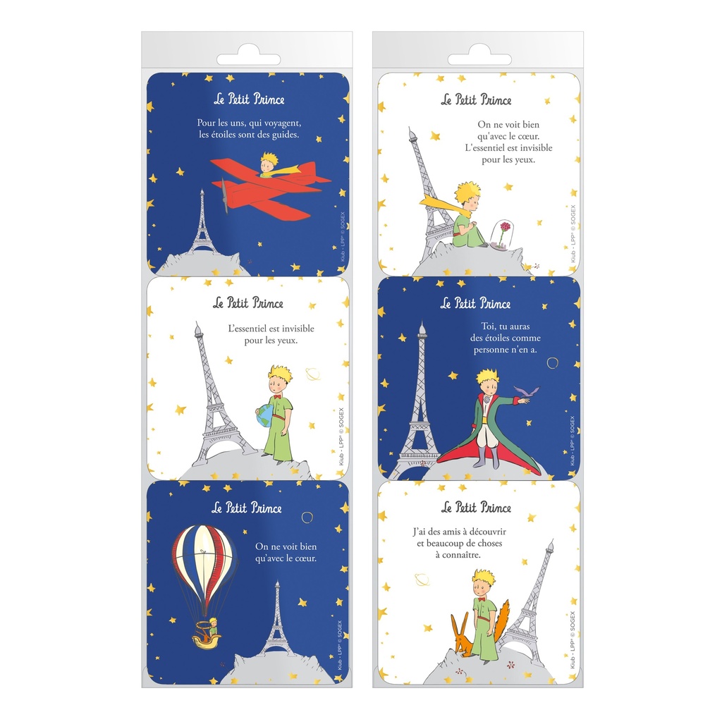 DESSOUS DE VERRE CARRES X 6 LPP A PARIS ASSORTIS
