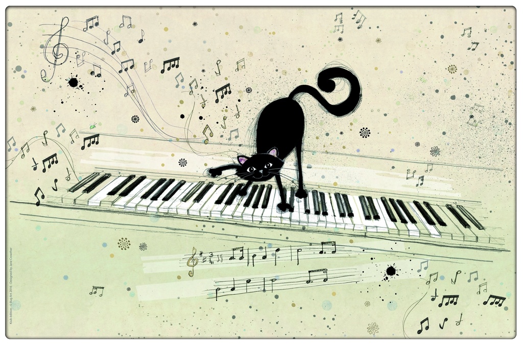 SET DE TABLE BUG ART CHAT PIANO