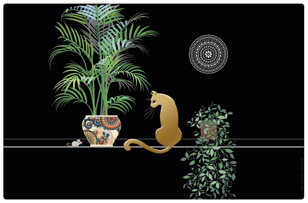 SET DE TABLE M174 - BUG ART JEWELS CHAT PLANTES