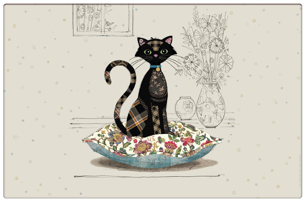 SET DE TABLE BUG ART AMYS CHAT SUR COUSSIN