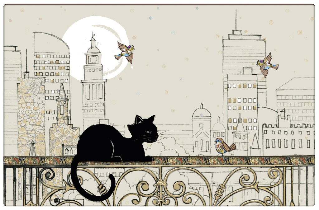SET DE TABLE BUG ART CHAT SKYLINE